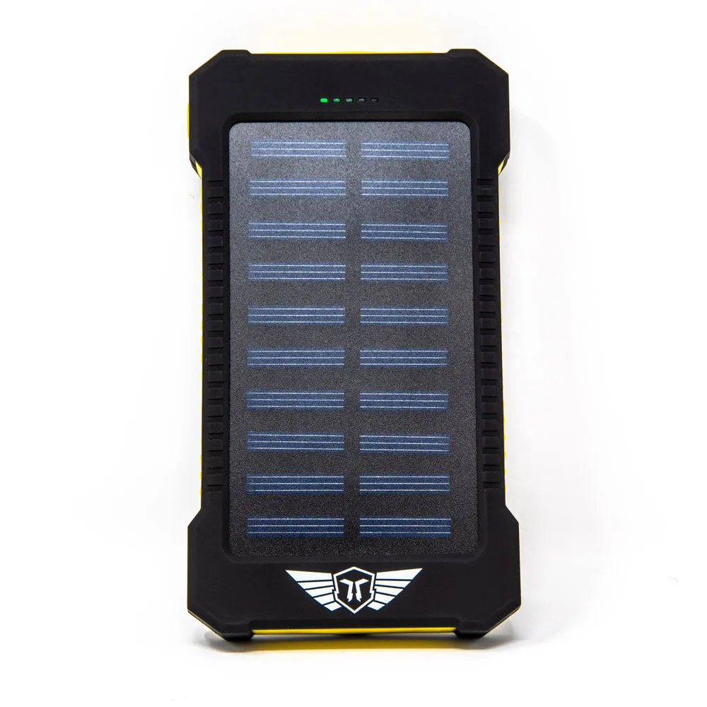 10,000mAH Water Resistant / Shockproof Solar Dual-USB Charger and LED Light Stealth Angel Survival