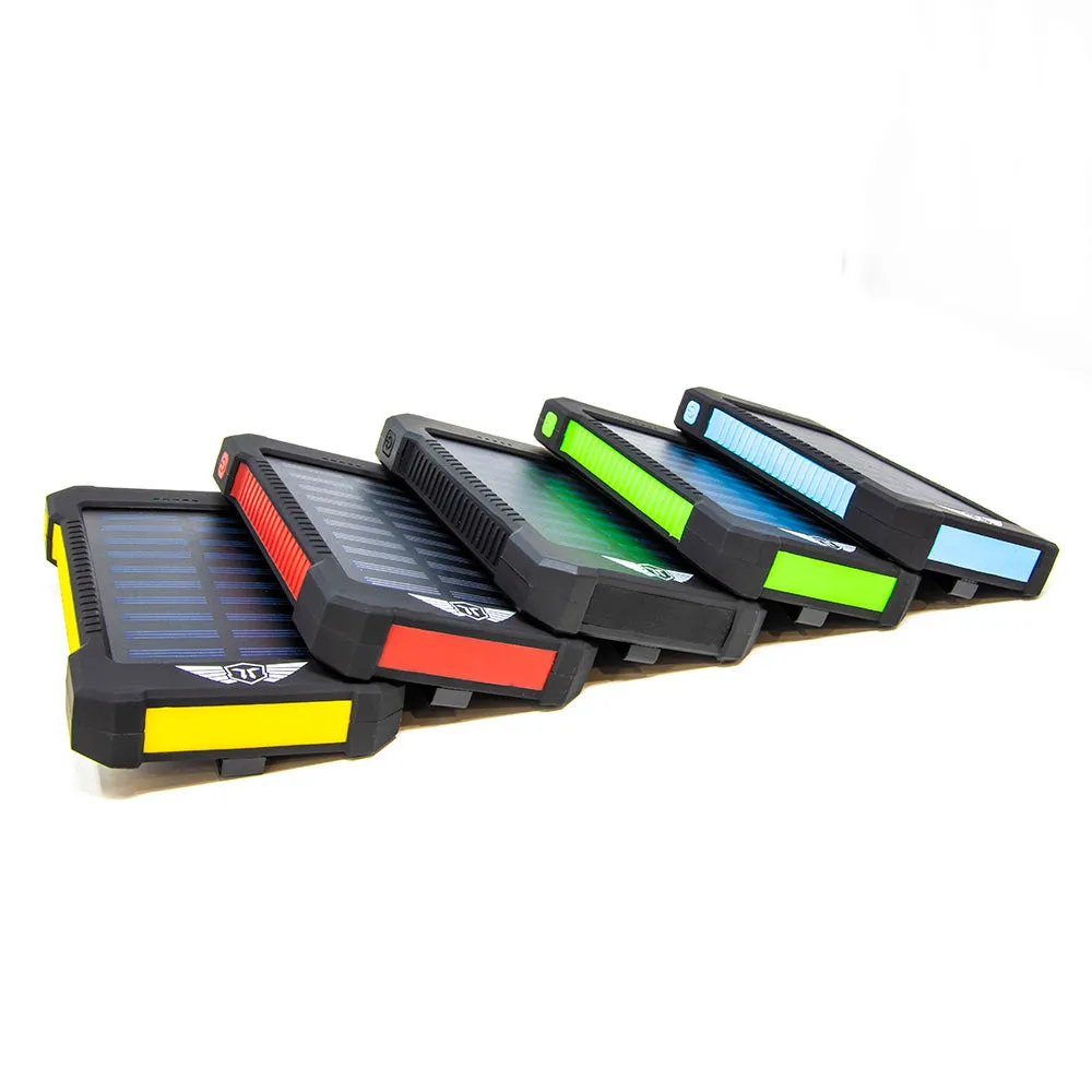 10,000mAH Water Resistant / Shockproof Solar Dual-USB Charger and LED Light Stealth Angel Survival