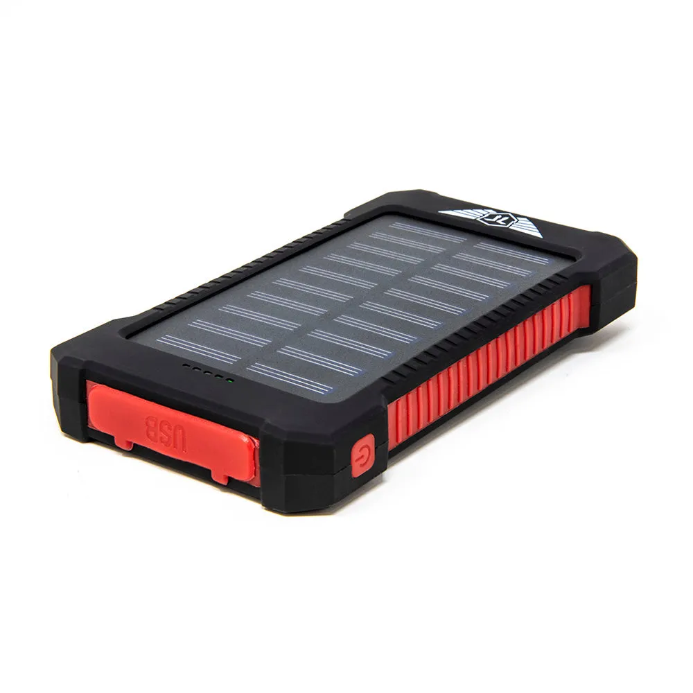 10,000mAH Water Resistant / Shockproof Solar Dual-USB Charger and LED Light Stealth Angel Survival