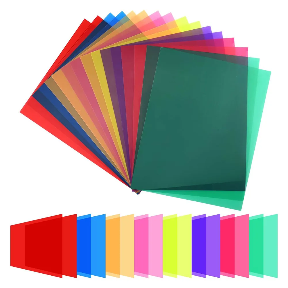 16 Piece Creative Colour Correction Gel Set for Flash and LEDs (21 x 28cm)