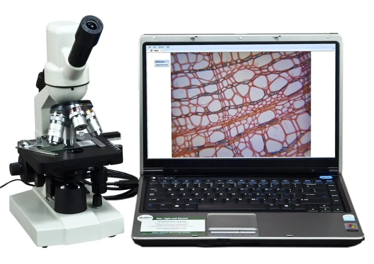 40X-2000X Student-level 1.3MP Digital Integrated Monocular Microscope with LED Illumination