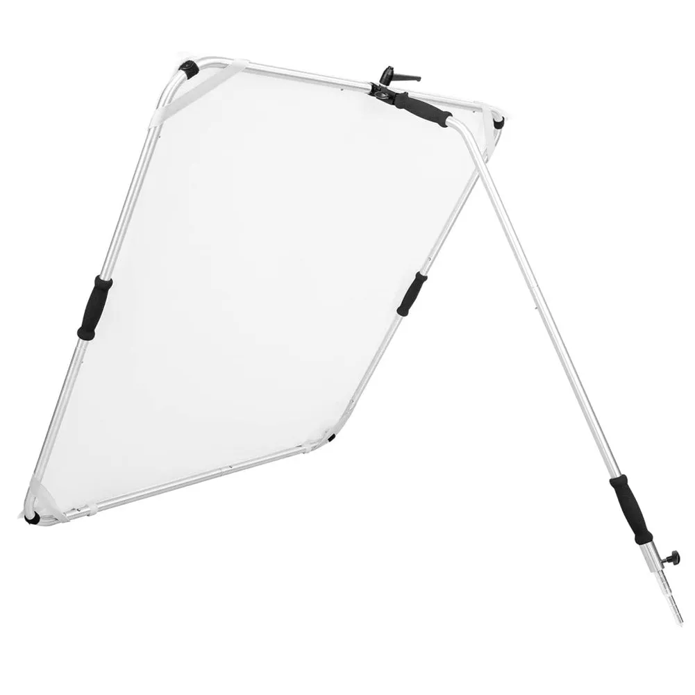 5 in 1 Square Metal Flag Panel Reflector Set with Boom Arm (100cm x 100cm)