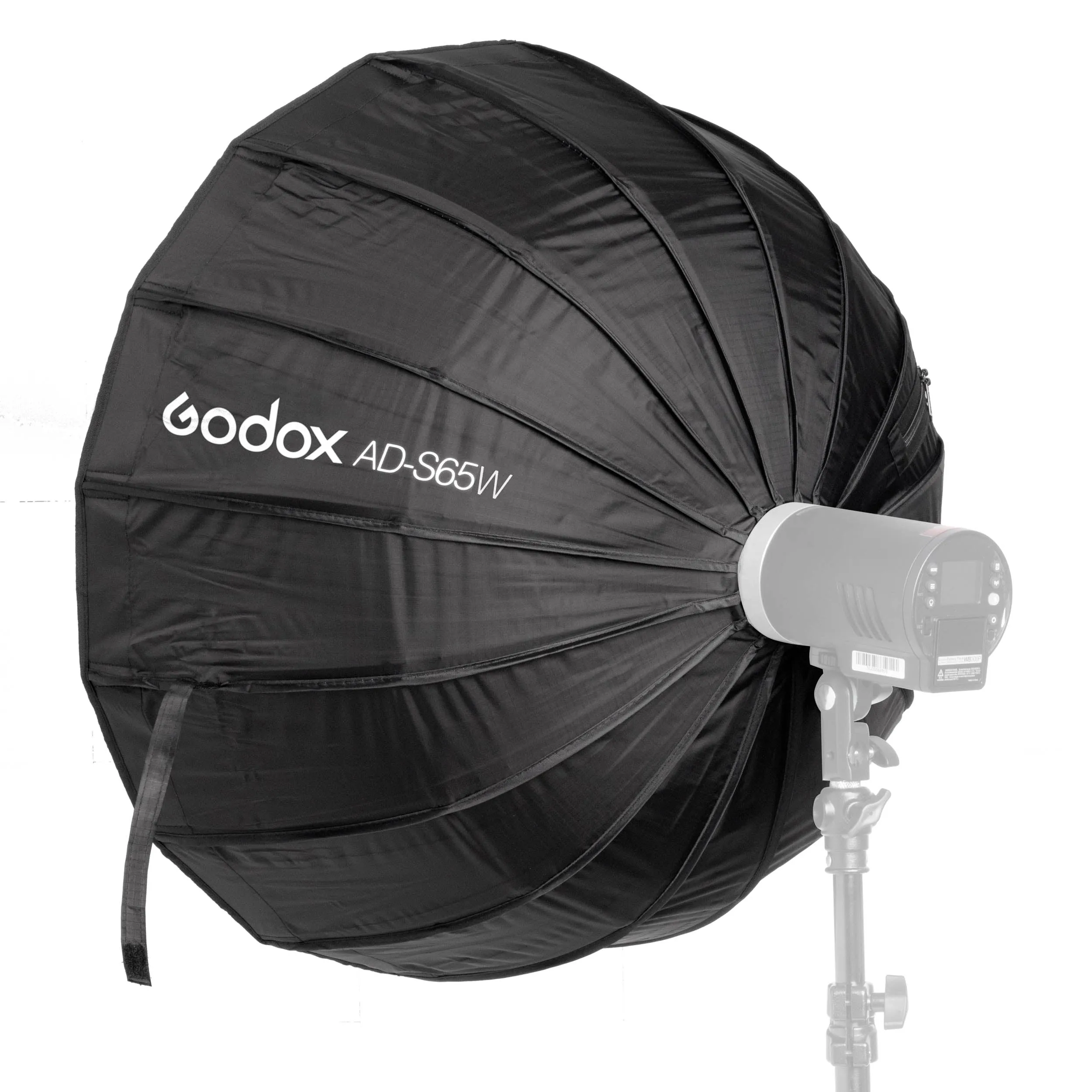 AD-S65W 65cm Portable Silver Godox-Fitting  Parabolic Softbox With White Interior