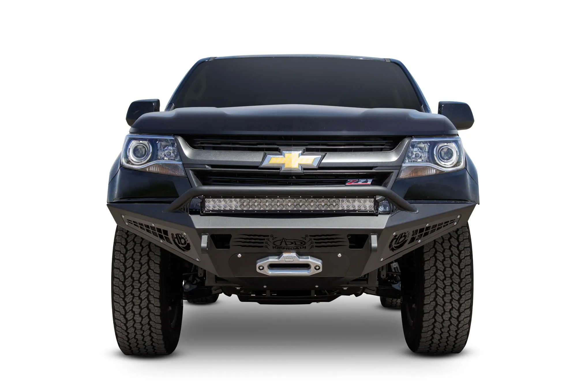 ADD HoneyBadger Front Bumper w/ Winch Mount - 2015-2019 Chevy Colorado