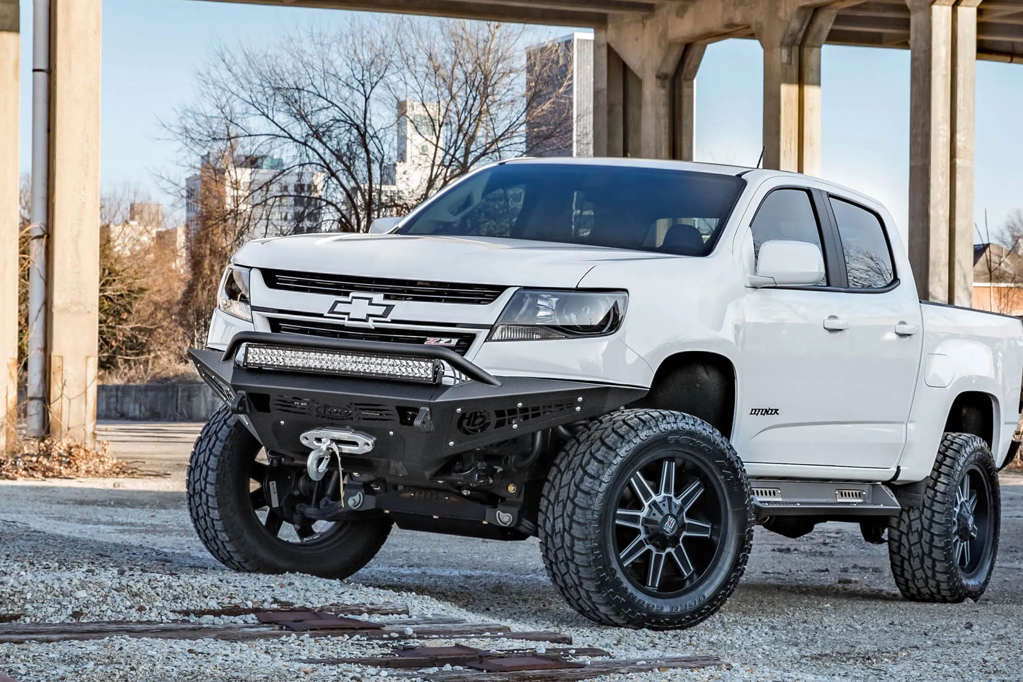 ADD HoneyBadger Front Bumper w/ Winch Mount - 2015-2019 Chevy Colorado