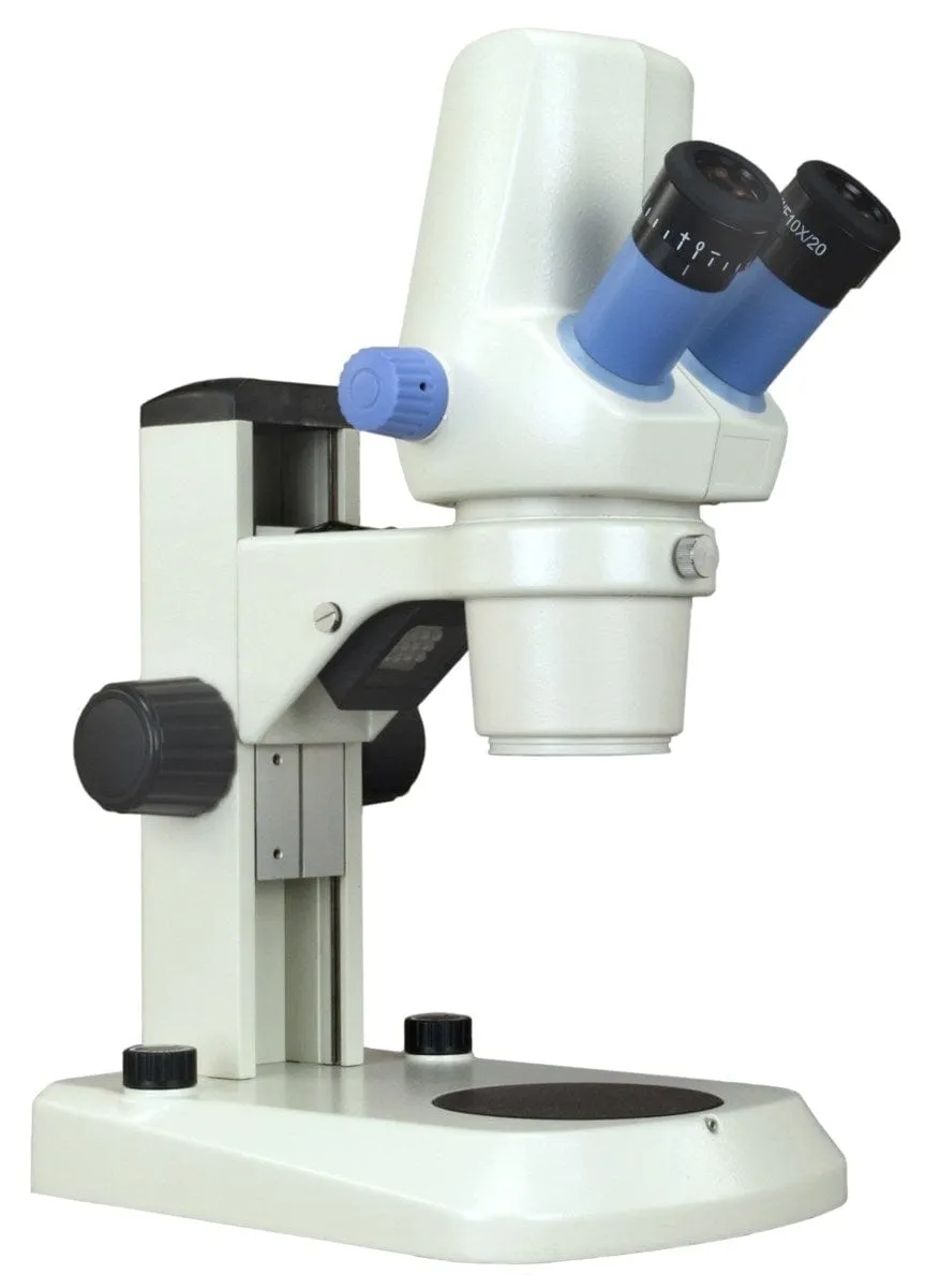 AmScope MD428C10 Series Zoom Digital Integrated Binocular Stereo Microscope 7X-30X Magnification on Track Stand with 1.3MP Imaging and LED Illumination