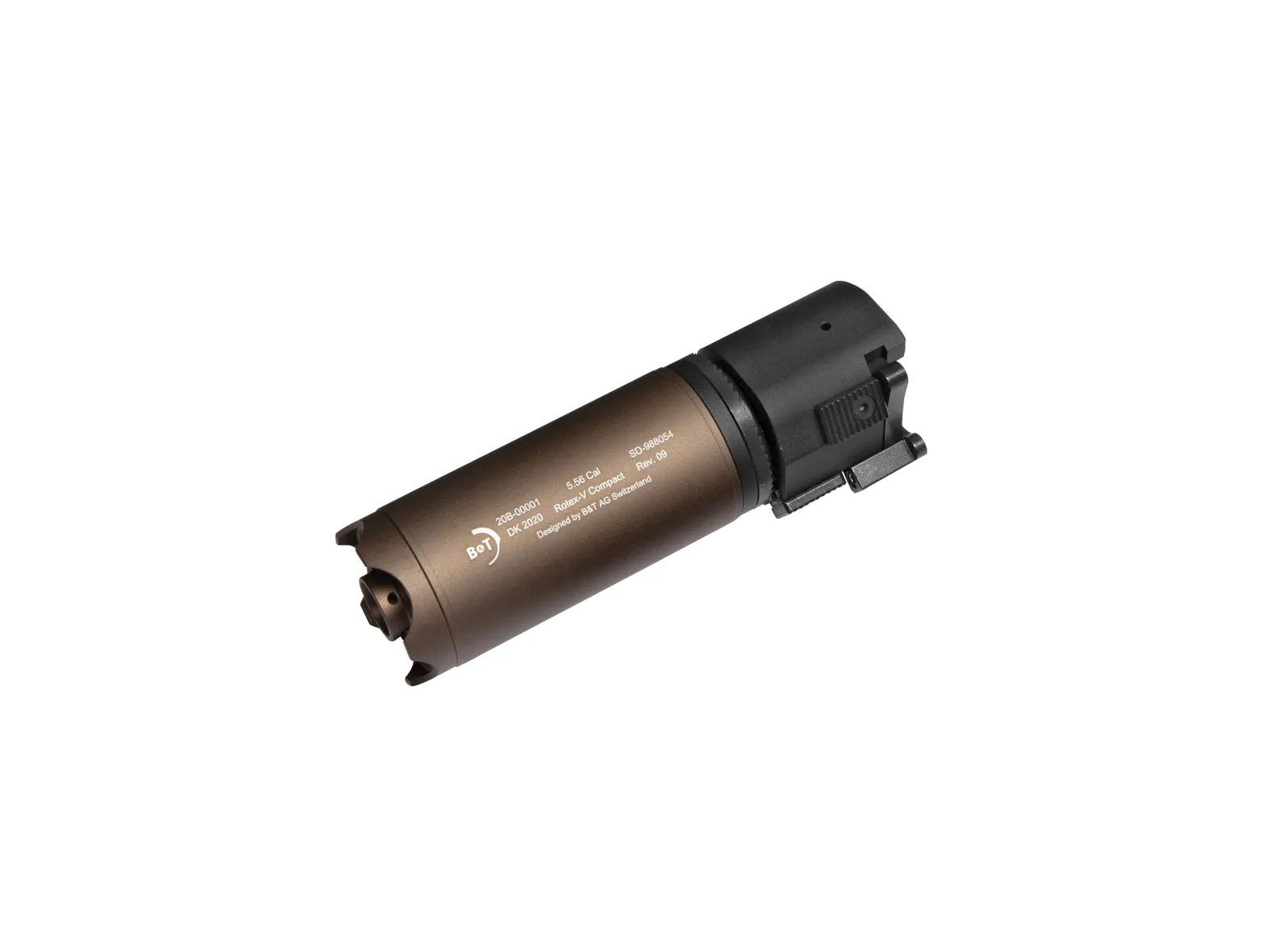 ASG B&T Rotex-V Airsoft Compact QD Suppressor (Black / Grey / Mud)