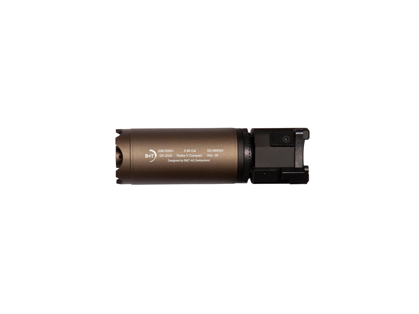 ASG B&T Rotex-V Airsoft Compact QD Suppressor (Black / Grey / Mud)