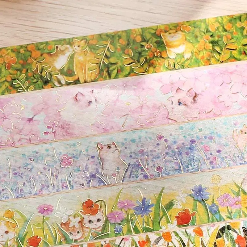 BGM Foil Stamping Masking Tape: Flowers and Cats - Blossom