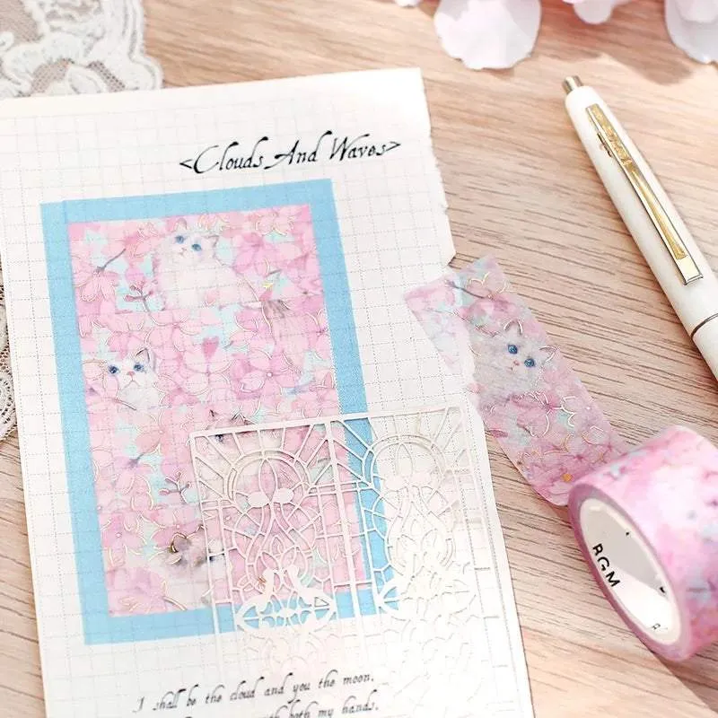 BGM Foil Stamping Masking Tape: Flowers and Cats - Blossom