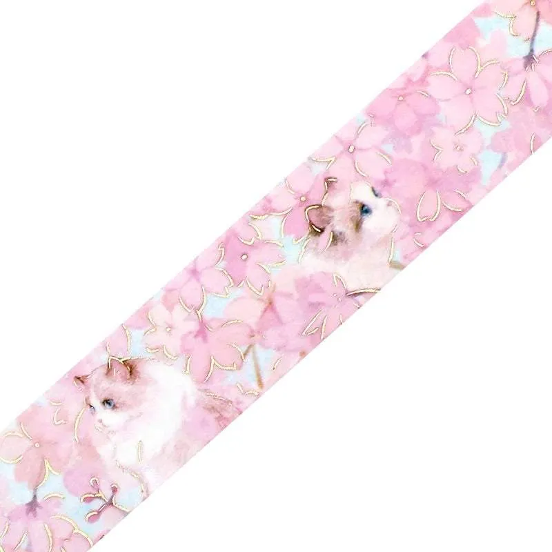 BGM Foil Stamping Masking Tape: Flowers and Cats - Blossom