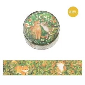 BGM Foil Stamping Masking Tape: Flowers and Cats - Find Me