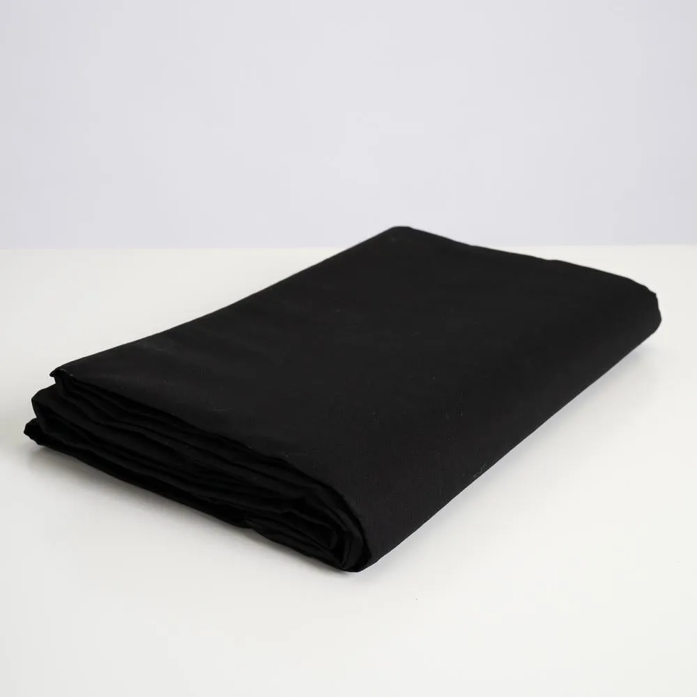 Black 3M x 3M Cotton Muslin Studio Backdrop