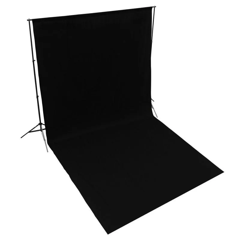 Black 3m x 6m Cotton Muslin Studio Backdrop