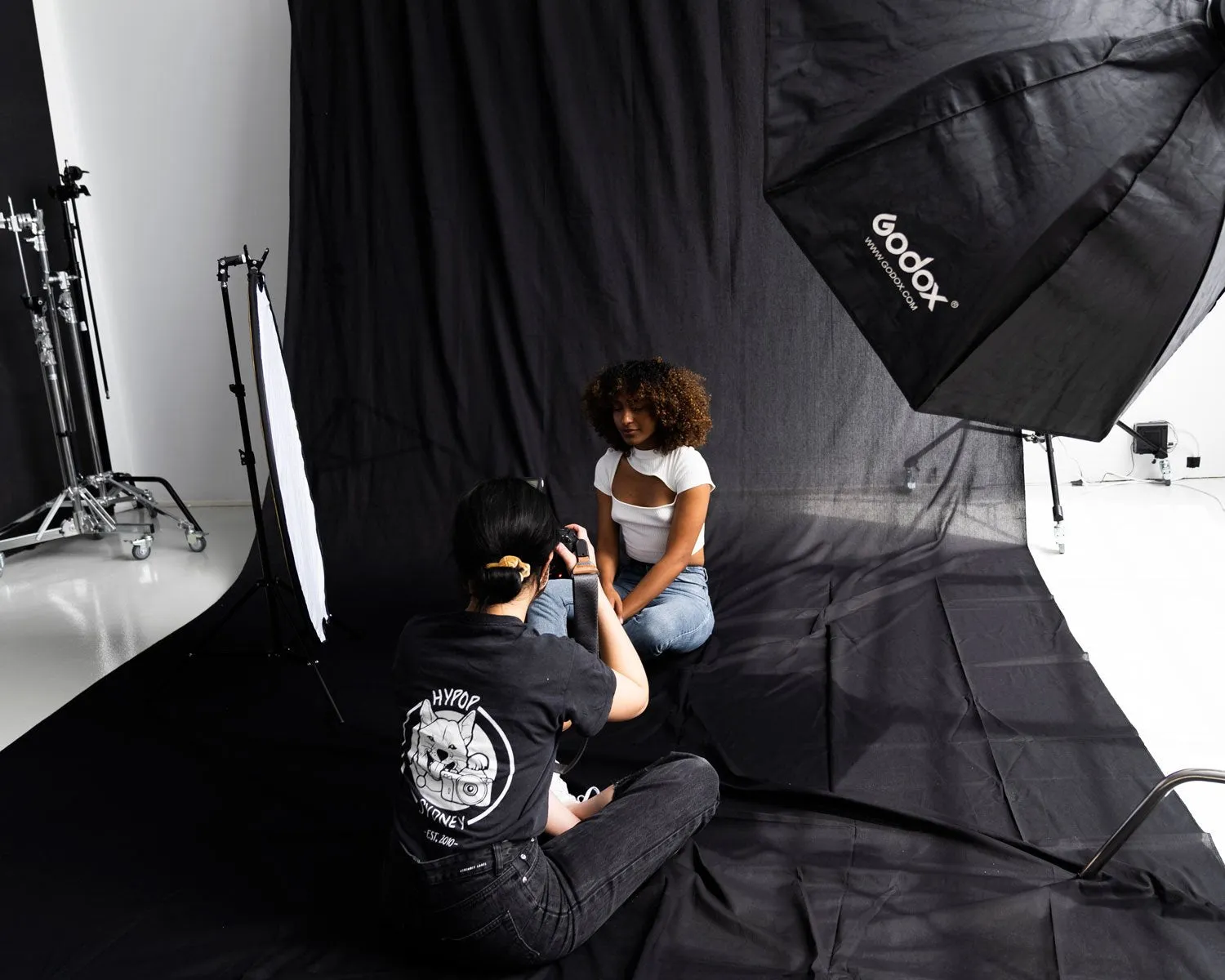 Black 3m x 6m Cotton Muslin Studio Backdrop