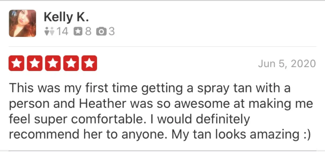 Book your custom spray tan here!