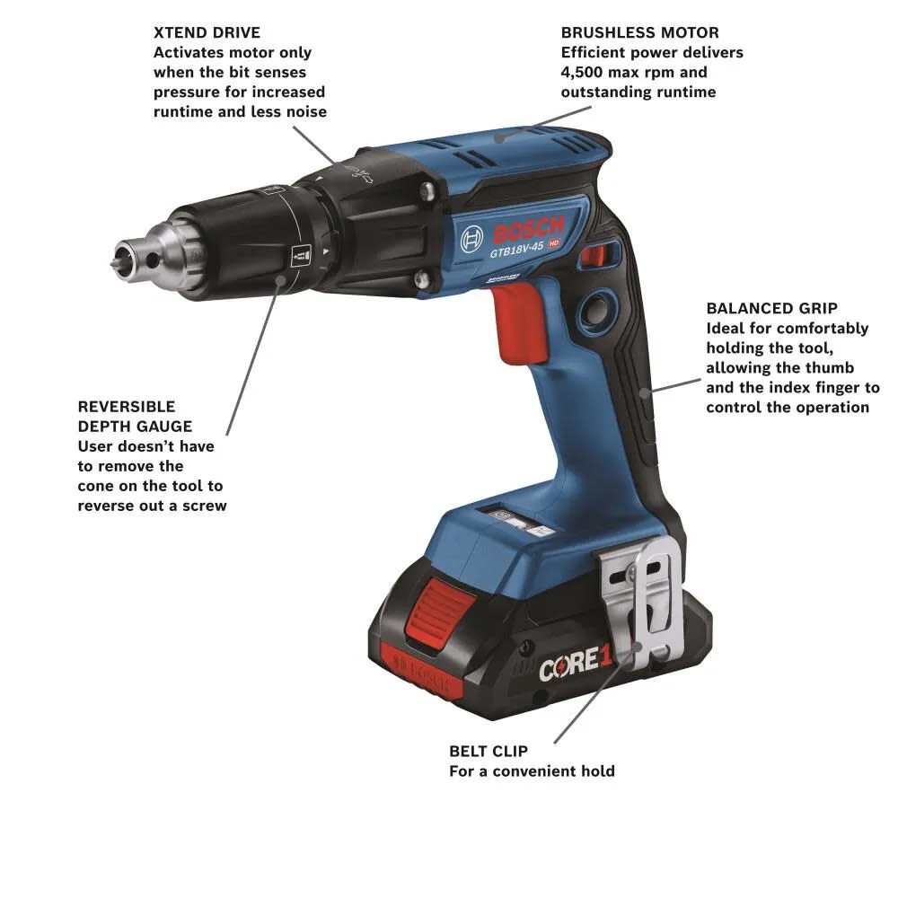 Bosch GXL18V-291B25 18V 2-Tool Combo Kit with Brushless Screwgun, Brushless Cut-Out Tool