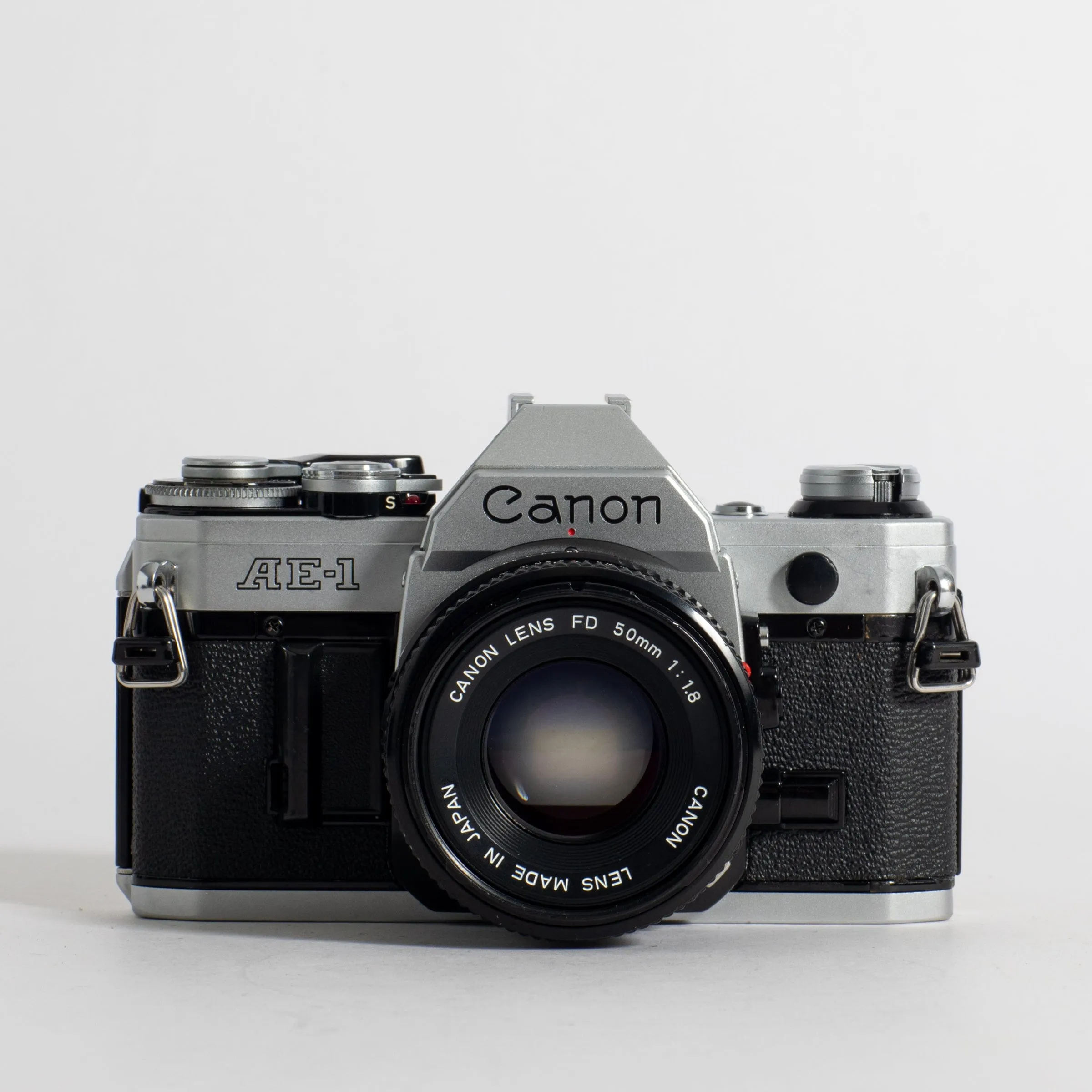 Canon AE-1 with 50mm FD f/1.8, body 3245757, recent CLA!