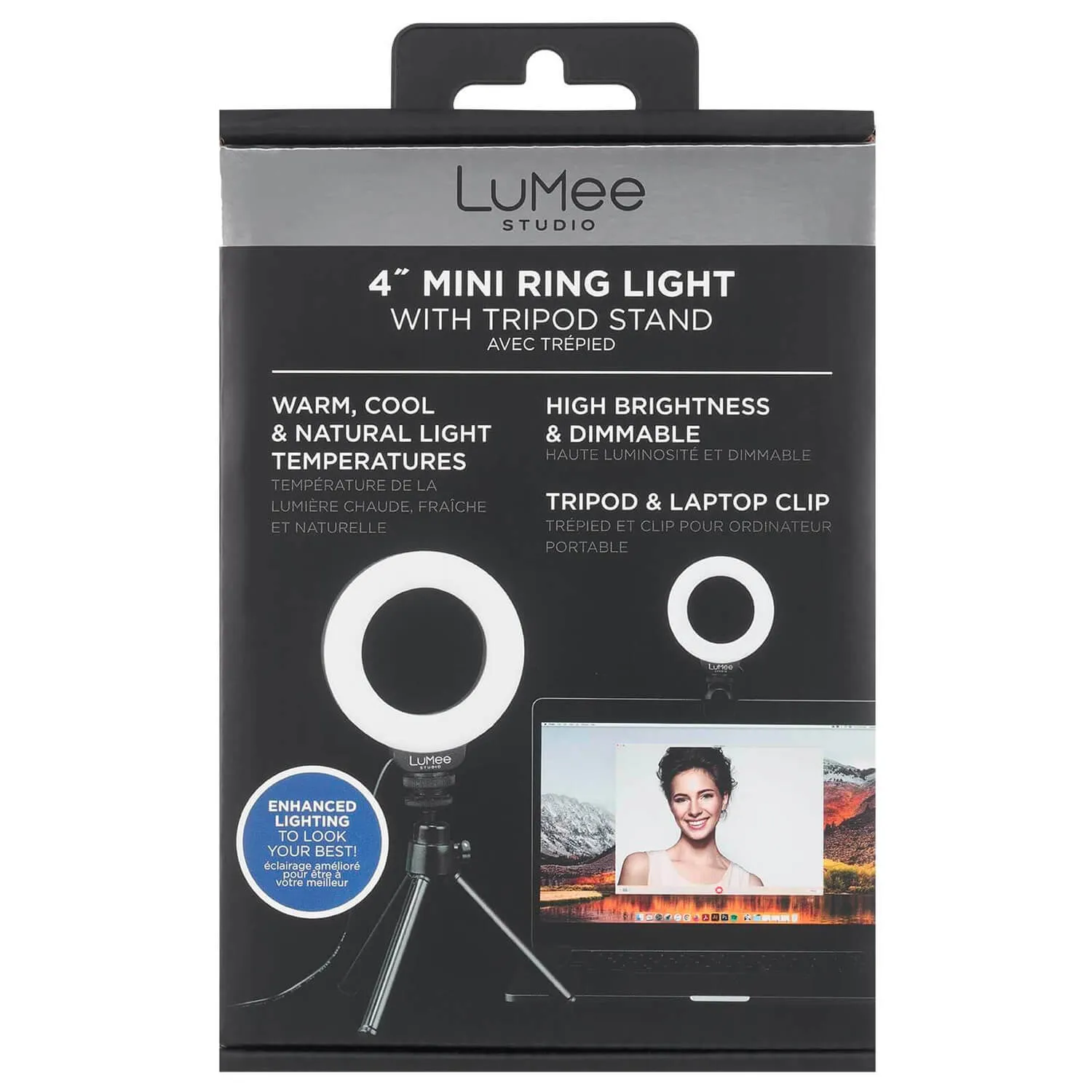 Case-Mate LuMee Studio 4” Ring Light with TriPod Stand Black