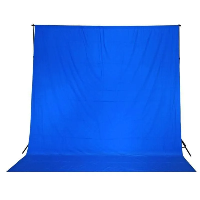 Chroma Key Blue 3M x 3M Cotton Muslin Backdrop