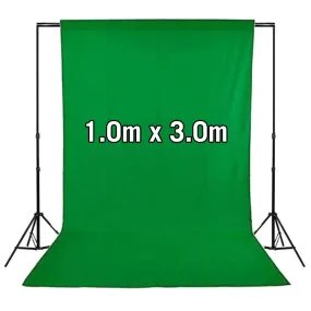 Chroma Key Green Screen 1.0M x 3.0M Cotton Muslin Background