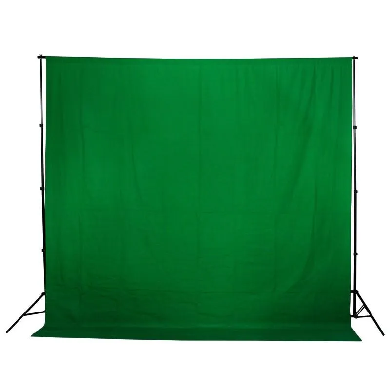 Chroma Key Green Screen 3m x 6m Cotton Muslin Studio Backdrop