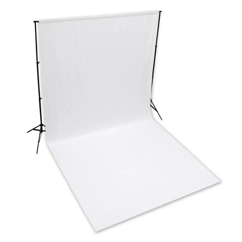 Complete 3m x 6m White & Green Muslin Backdrop Bundle W/ Stand And Softbox Set