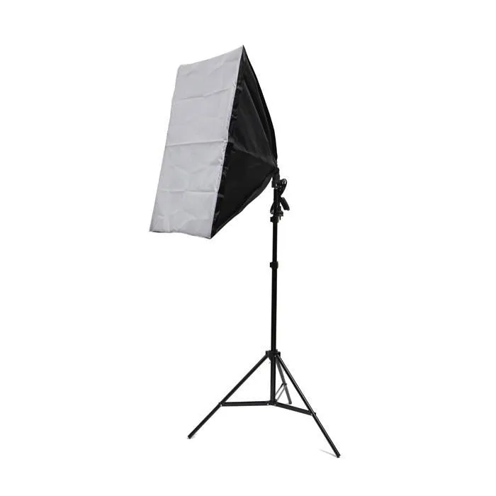 Complete 3m x 6m White & Green Muslin Backdrop Bundle W/ Stand And Softbox Set