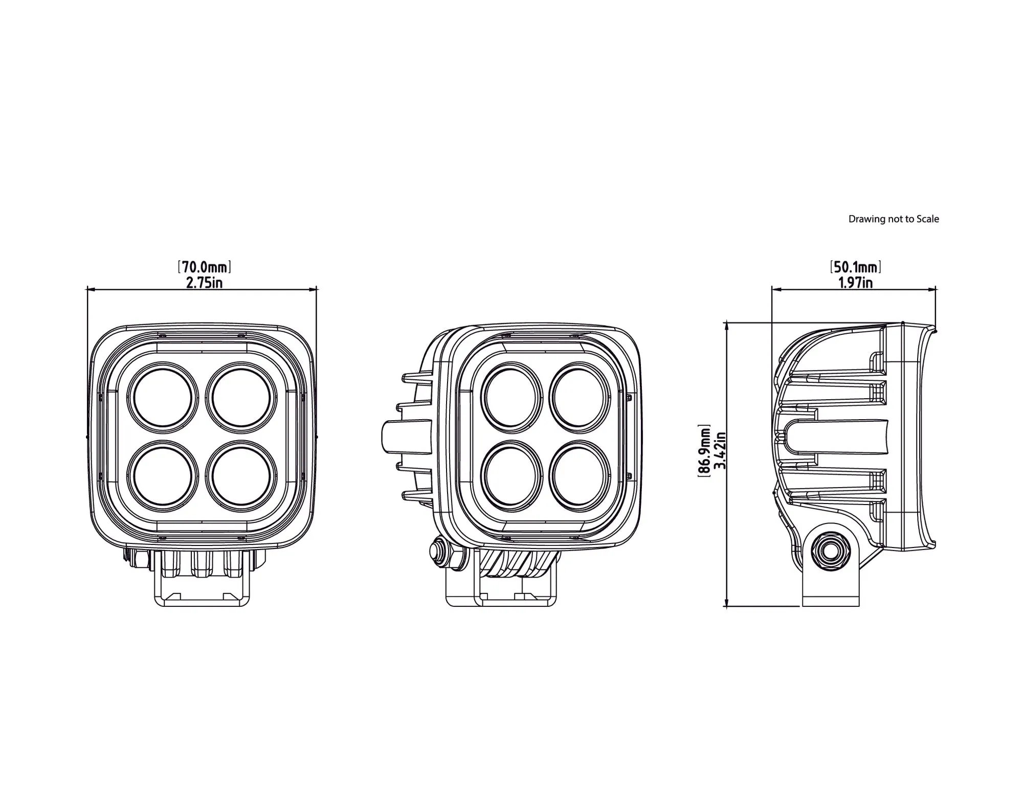 Denali S4 LED DataDim™ Lights Only – SET OF 2 (DNL.S4.050.2)