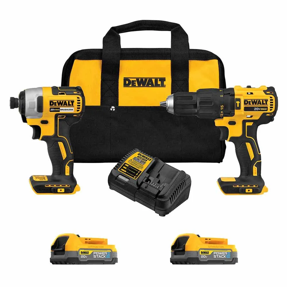 DeWalt DCK274E2 20V MAX PowerStack 2-Tool Combo Kit