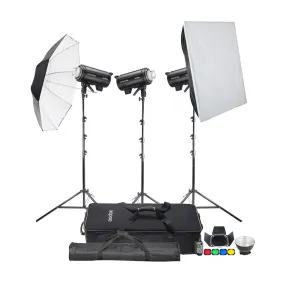 DP800IIIV Three Head Studio Flash Lighting Kit