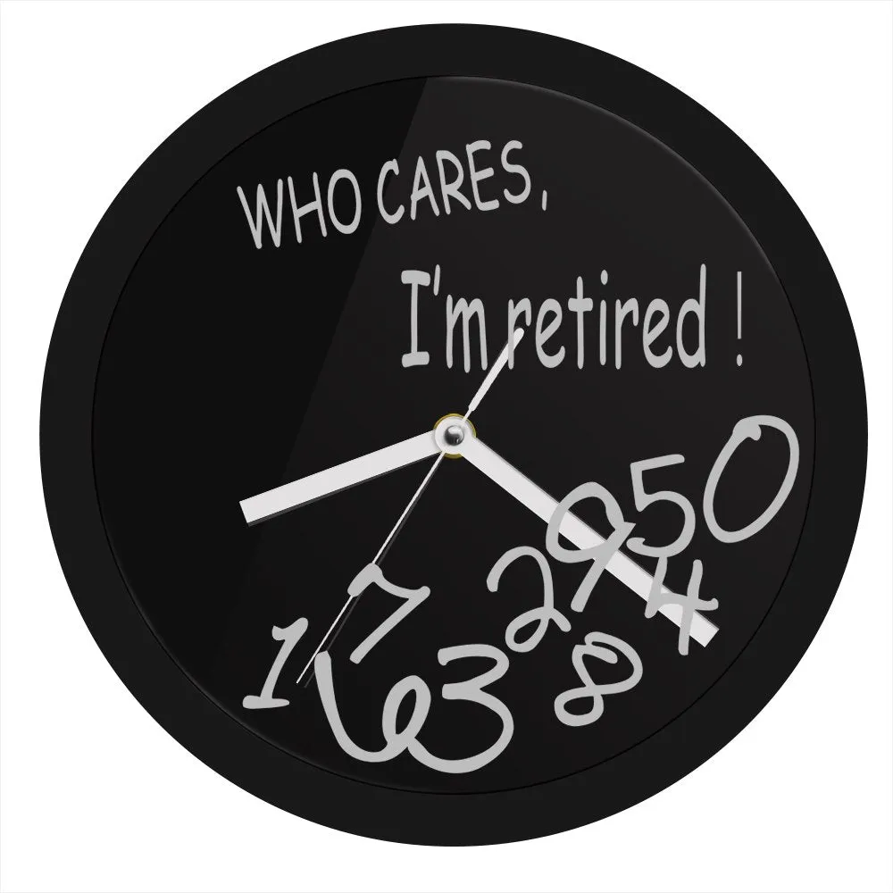 Fallen Numbers Retiring Luminous Wall Clock Whatever I'm Retired Funny Clock Wall Watch LED Light Retirement Gift Office Decor