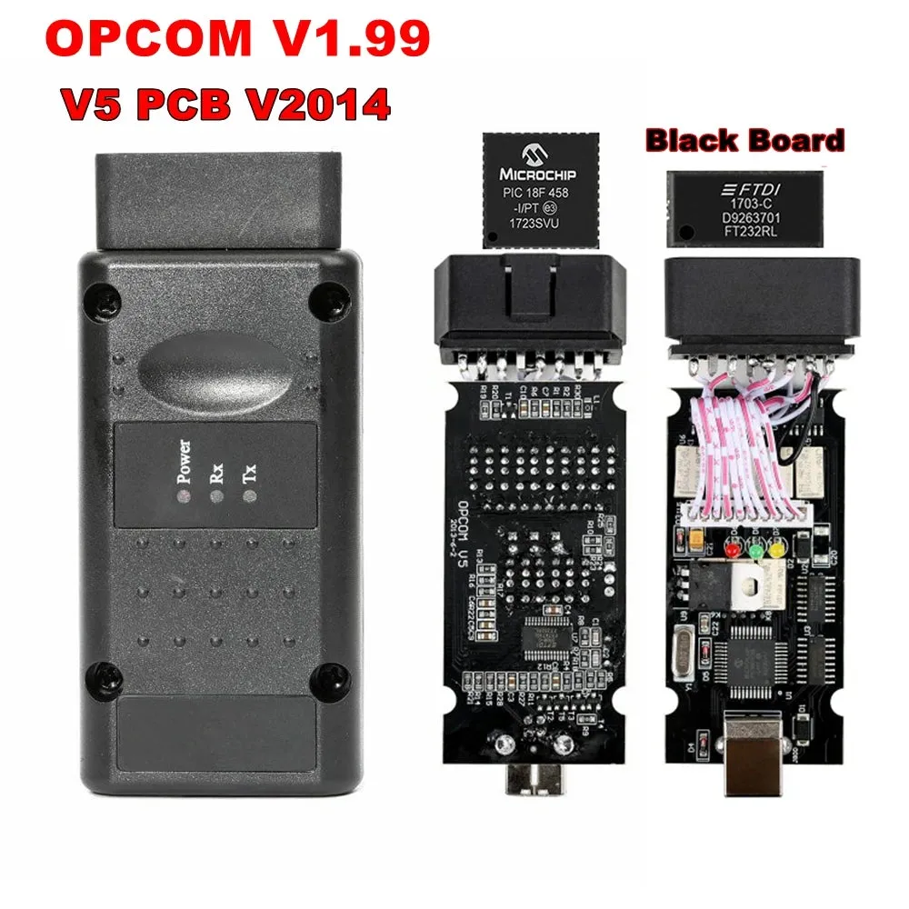 Firmware OPCOM V1.99/1.95/1.78/1.70/1.65 OBD2 for CAN-BUS Code Reader For Opel OP COM OP-COM Diagnostic PIC18F458 FTDI Chip