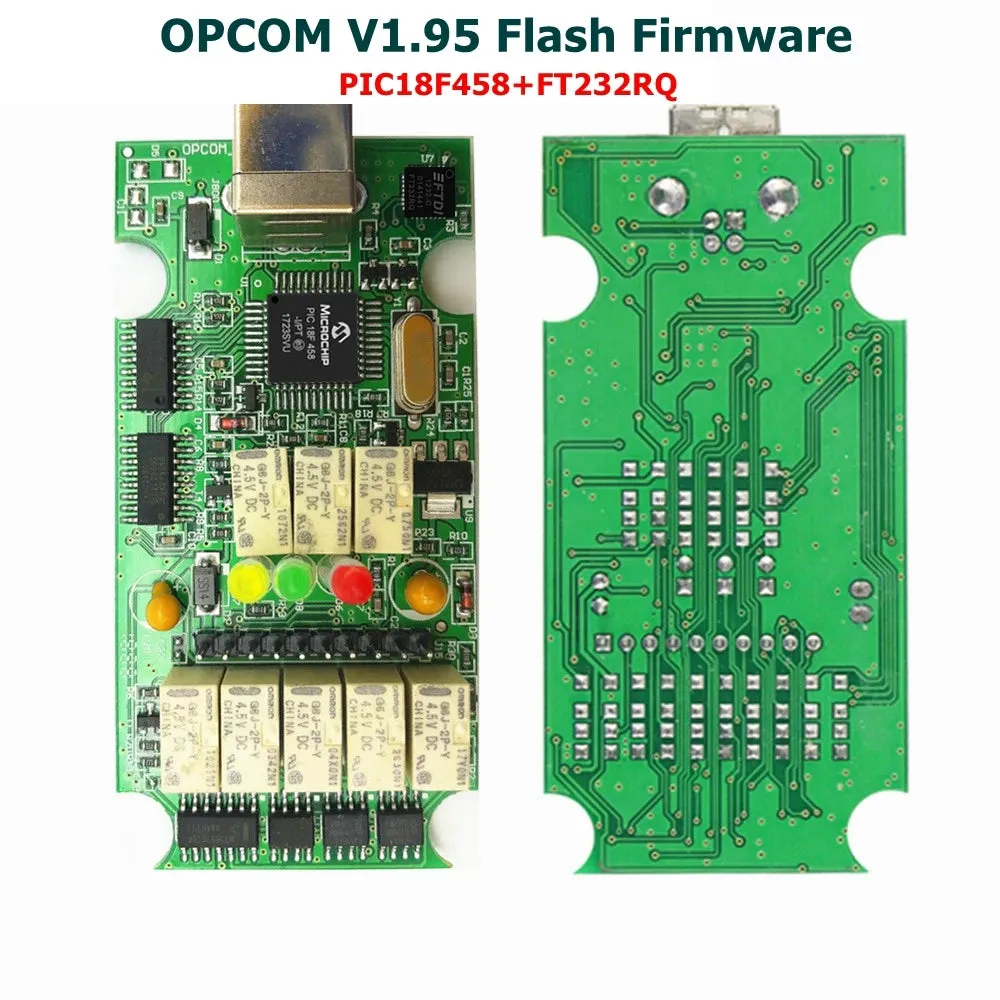 Firmware OPCOM V1.99/1.95/1.78/1.70/1.65 OBD2 for CAN-BUS Code Reader For Opel OP COM OP-COM Diagnostic PIC18F458 FTDI Chip