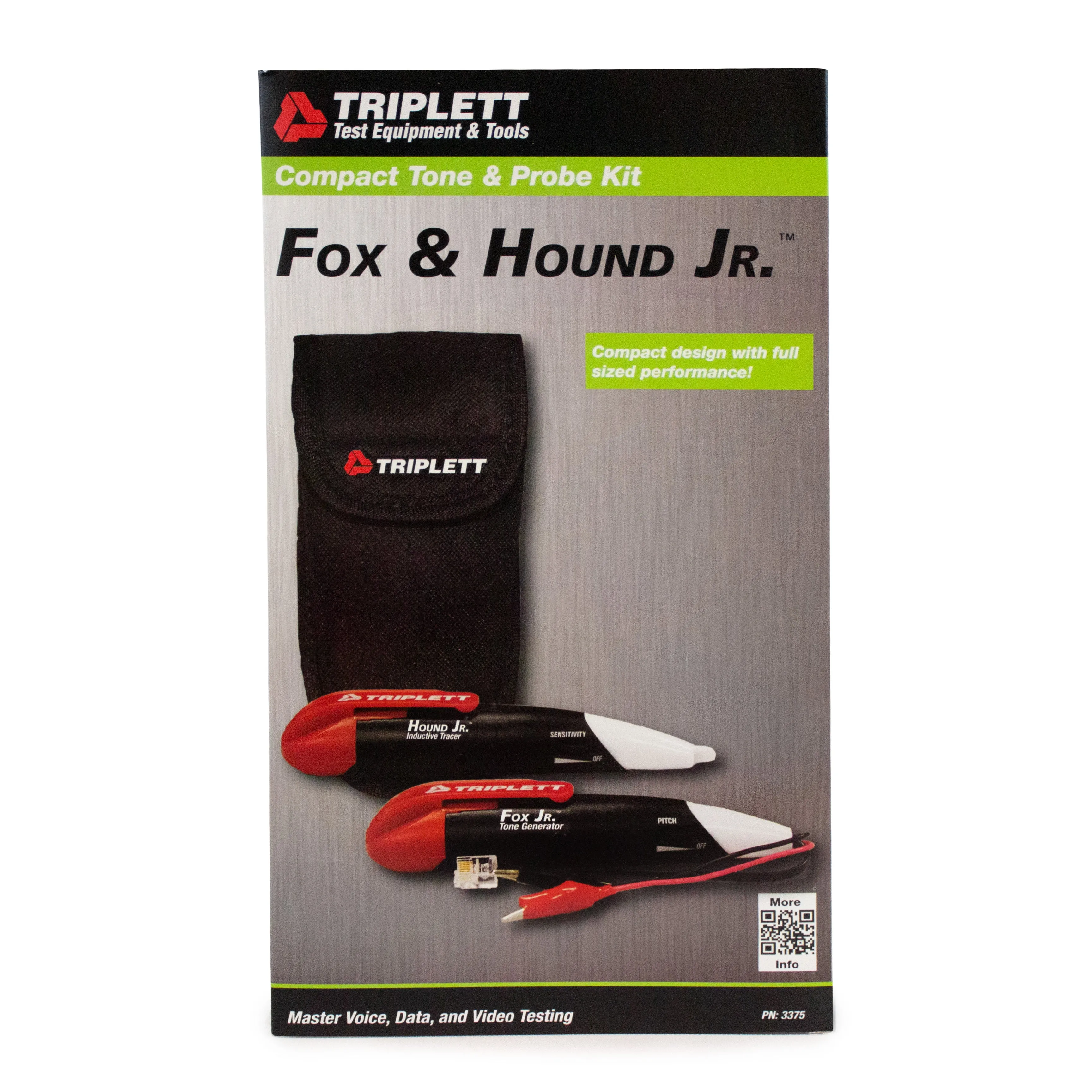 Fox & Hound Jr™ Compact Tone & Probe Kit: Traces Security, Thermostat, Telephone and Other Wiring Types - (3375)