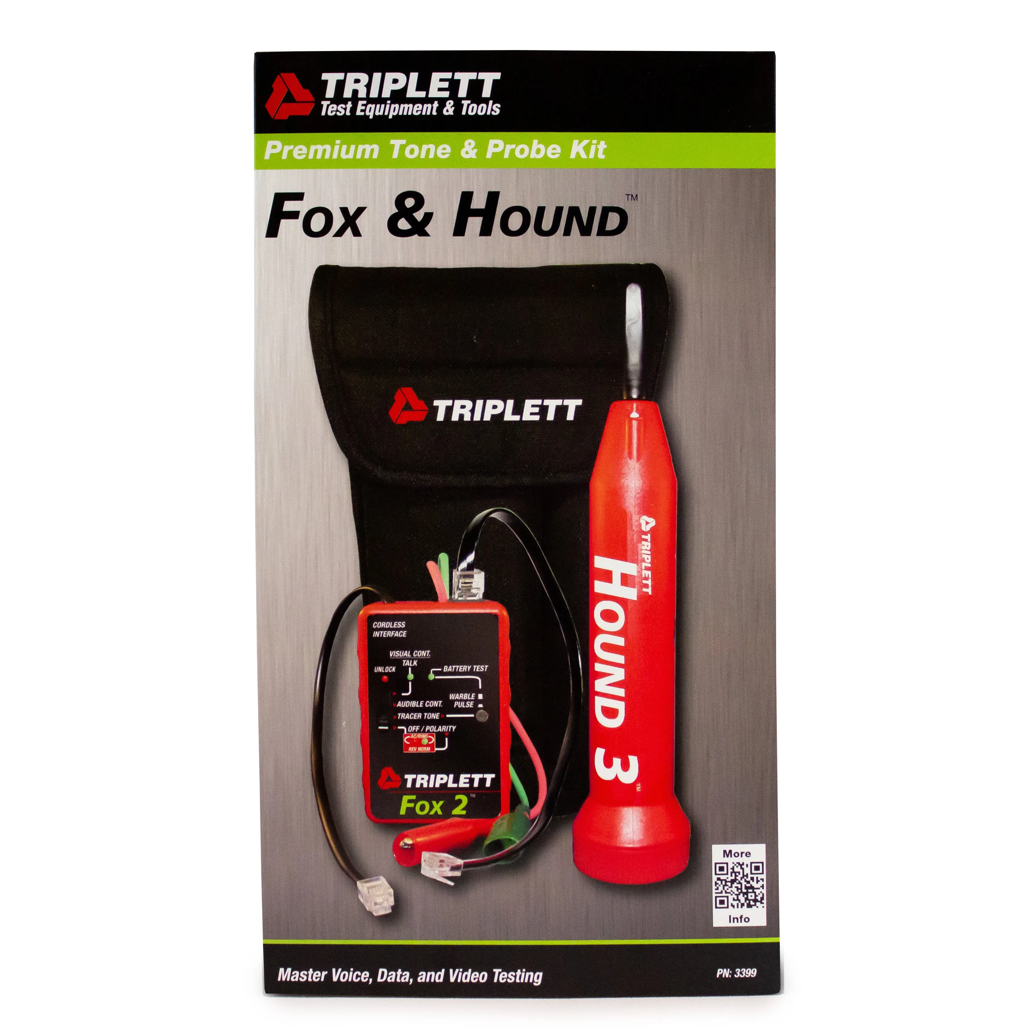 Fox & Hound™ Premium Tone & Inductive Amplifier Probe Kit: Overload Protection Up to 120VAC - (3399)