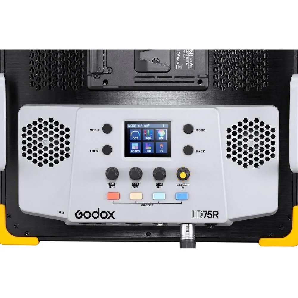 Godox LD75R LED RGB Panel With Barndoors (2500K to 8500K)