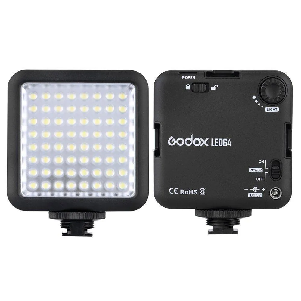 Godox LED 64 Continuous On-Camera LED Panel Light