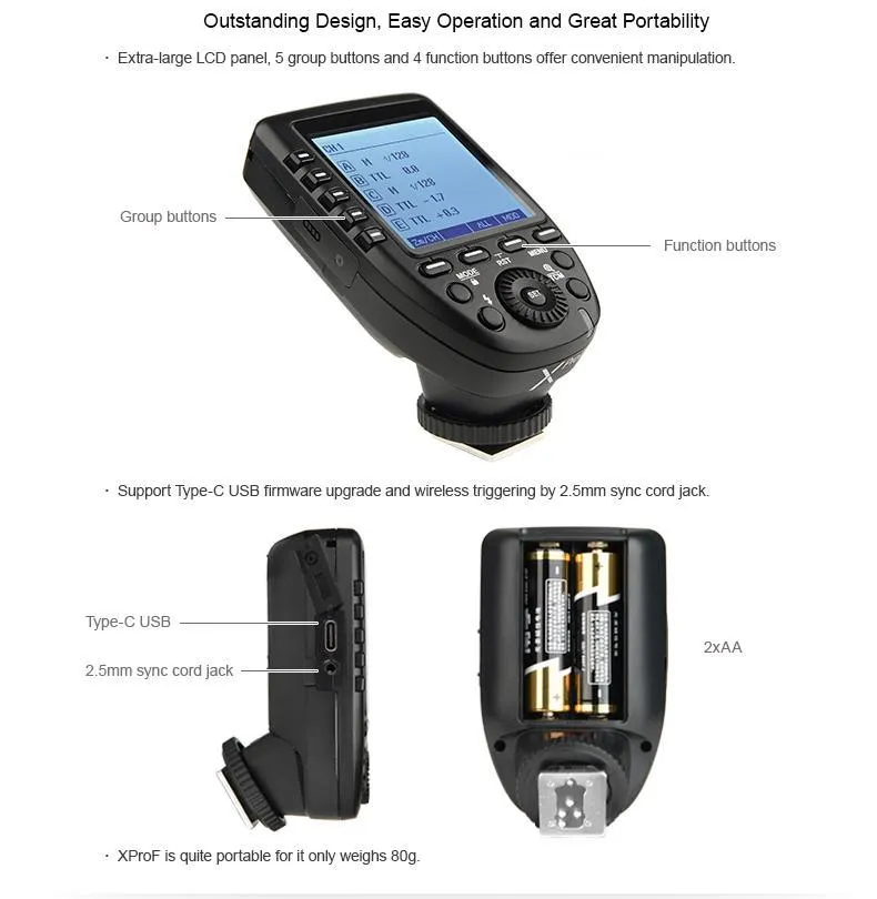 Godox XPro-F 2.4GHz TTL HSS Wireless Trigger Transmitter Controller for Fujifilm (DEMO STOCK)