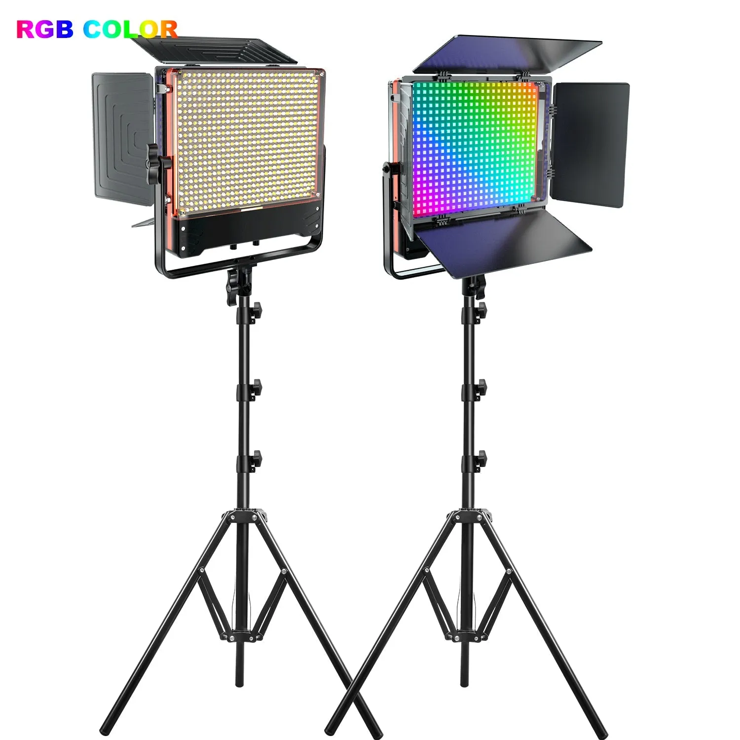 GVM 50SM 50w Bi-color & RGB Double-sided Light Soft Panel LED Video Light 2-light-kit