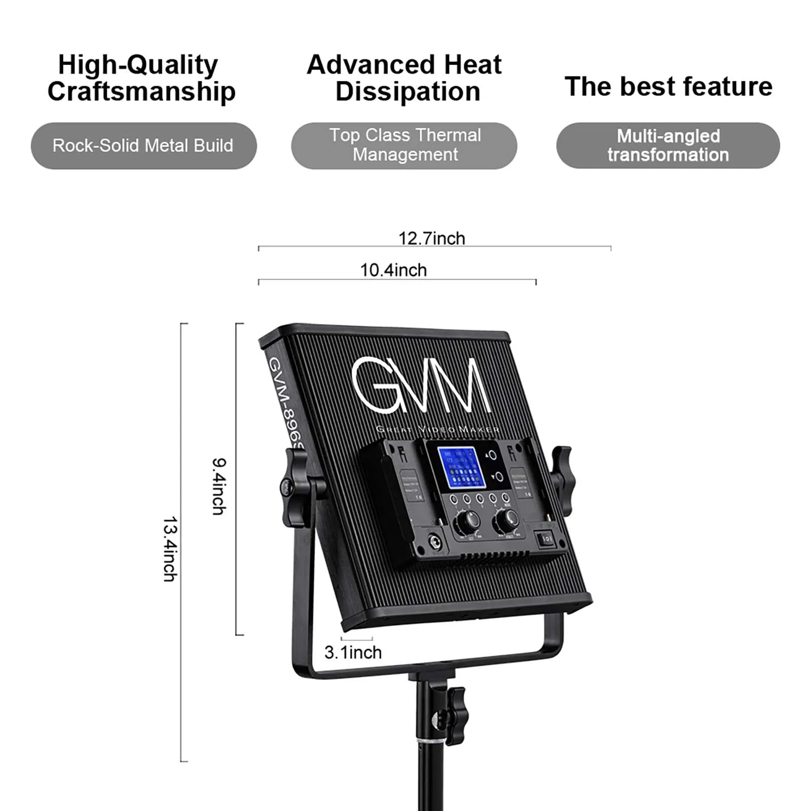 GVM-896S 50W High Beam High Brightness Bi-Color LED VIdeo Soft Light