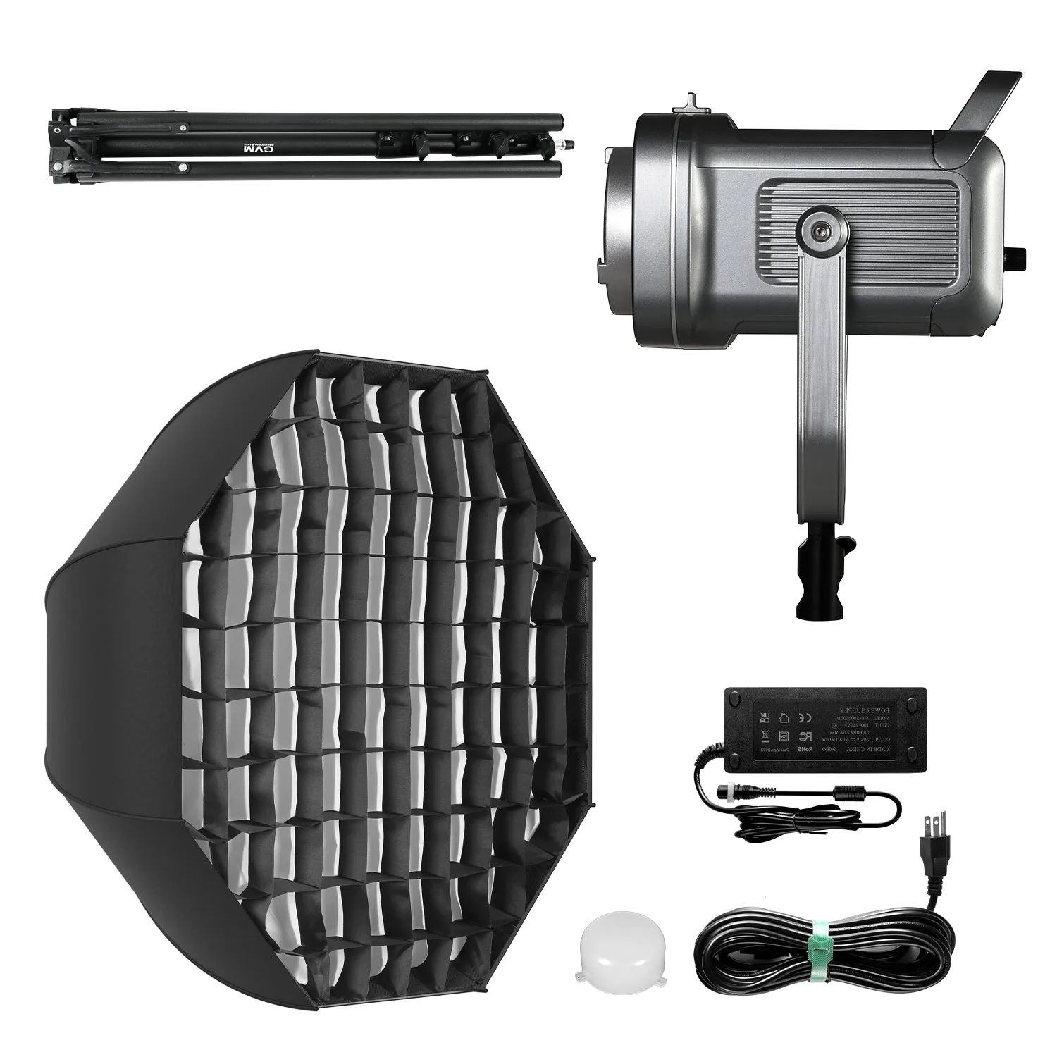 GVM PR150R 150W High Power LED Spotlight Bi-Color & RGB Studio Lighting Kit with Softbox