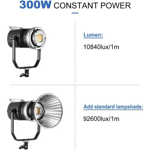 GVM SD300D Bi-Color LED Video Spotlight Kit with Stand and Lantern Softbox