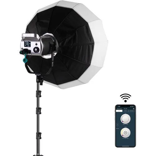 GVM SD300D Bi-Color LED Video Spotlight Kit with Stand and Lantern Softbox