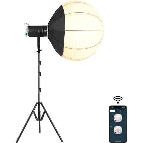 GVM SD300D Bi-Color LED Video Spotlight Kit with Stand and Lantern Softbox