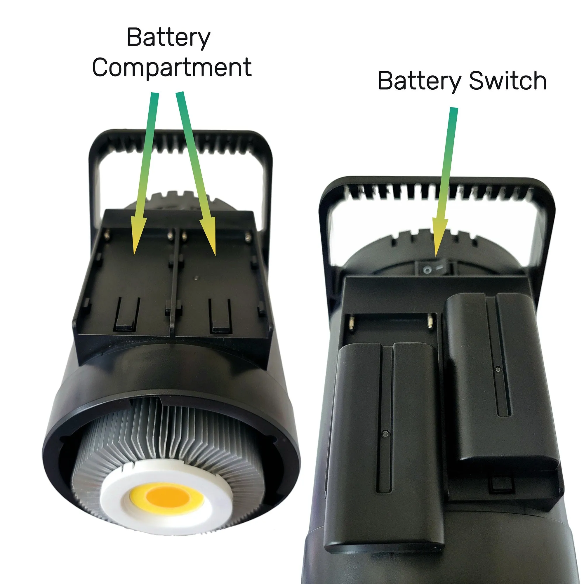 HRIDZ CB-VL100 100W Battery-Operated Bi-Colour Dimmable LED Video Light Professional Outdoor Indoor Cob Light Remote Controlled