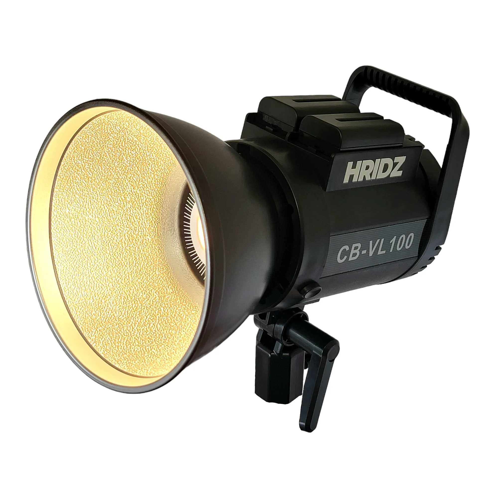 HRIDZ CB-VL100 100W Battery-Operated Bi-Colour Dimmable LED Video Light Professional Outdoor Indoor Cob Light Remote Controlled