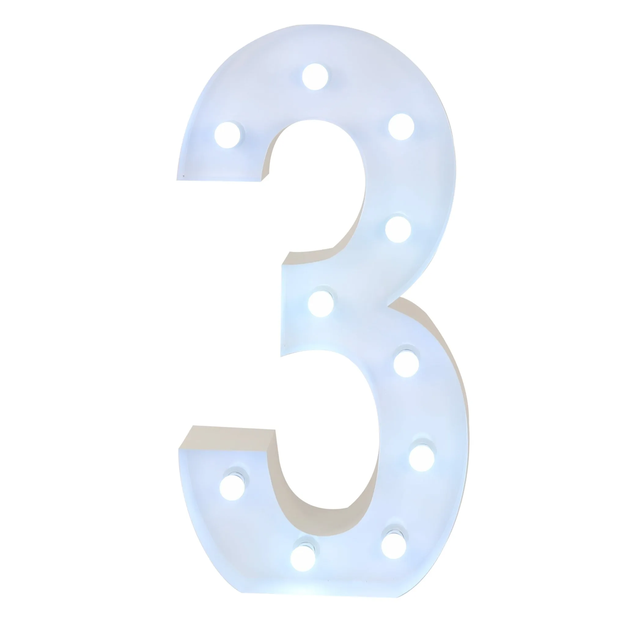 Large 4ft Tall LED Marquee Number - 3