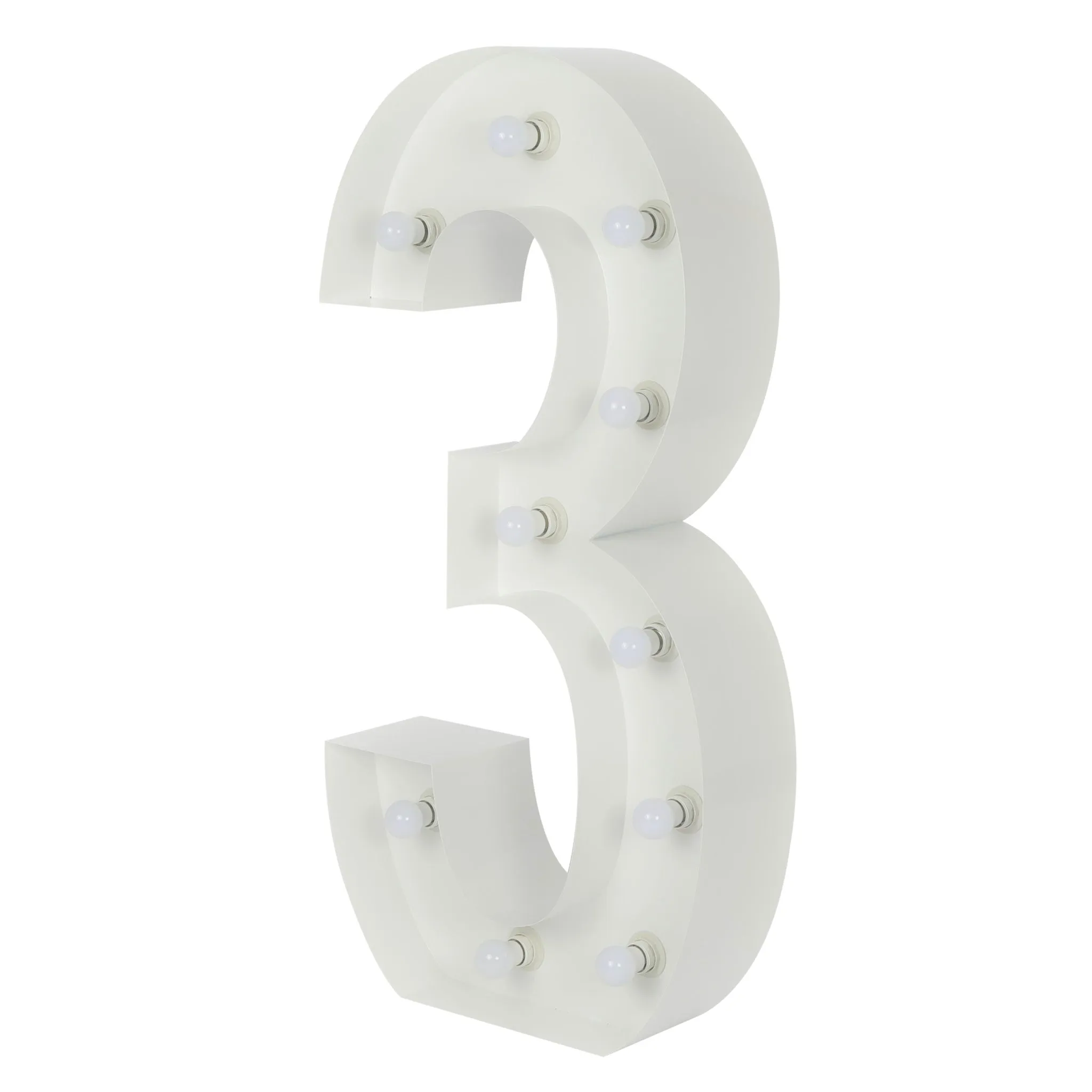 Large 4ft Tall LED Marquee Number - 3