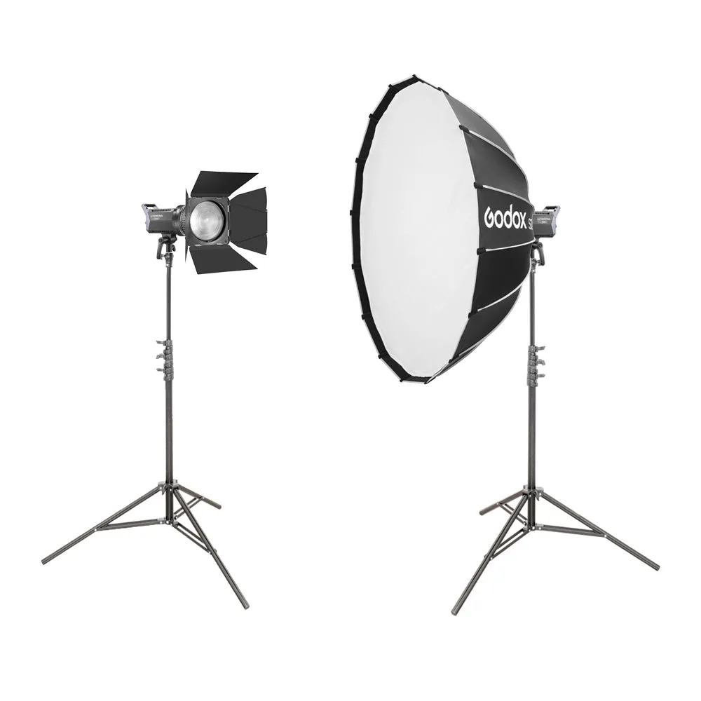 Litemons LED200D Dual Light Photography Kit with S120T Softbox & Fresnel Lens